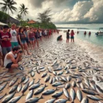 Ribuan Ikan Terdampar Pantai